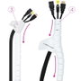 Nanocable Organizador de Cables Flexible 25 mm, Blanco, 3 m